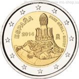 Монета Испании 2 Евро, "Работы Антони Гауди в г. Барселоне", AU, 2014