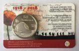 Монета Бельгии 5 евро "100-летие окончания Первой Мировой Войны" (в открытке), 2018